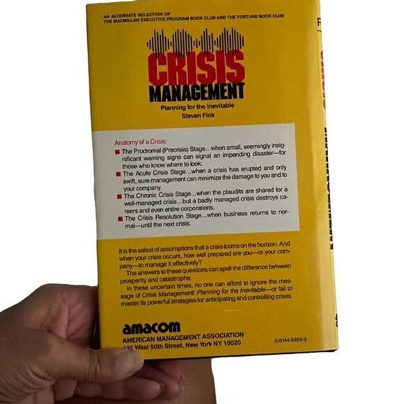 Steven Fink Crisis Management Planning For The Inevitable AMA Membership Edition - Picture 2 of 2